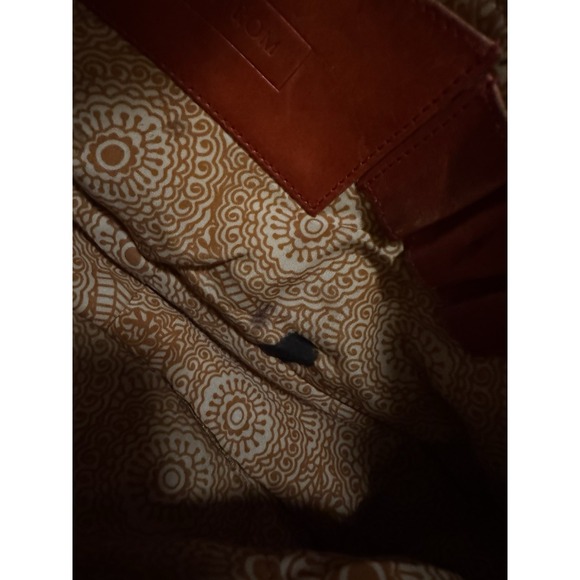 Vtg NORDSTROM Rust studded with zipper handbag Purse Leather Boho Paisley Bag - Picture 7 of 7